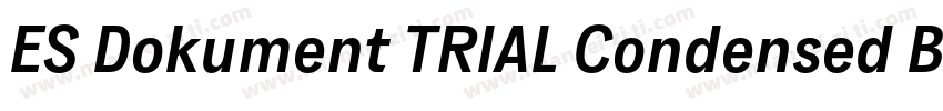 ES Dokument TRIAL Condensed Bold字体转换